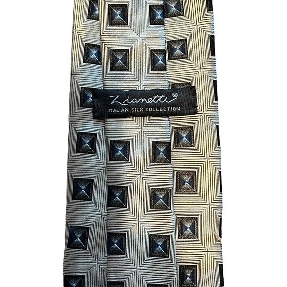 Zianetti Printed Italian Silk Tie - Picture 3 of 3